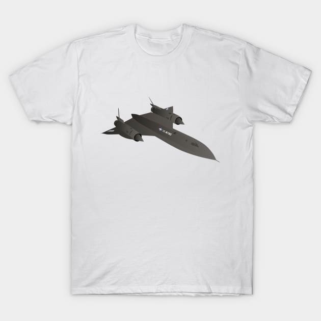 SR-71 Blackbird Reconnaissance Aircraft T-Shirt by NorseTech